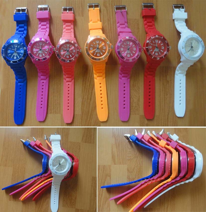 Đồng hồ xách tay Pháp dây cao su siêu bền...nhiều màu.