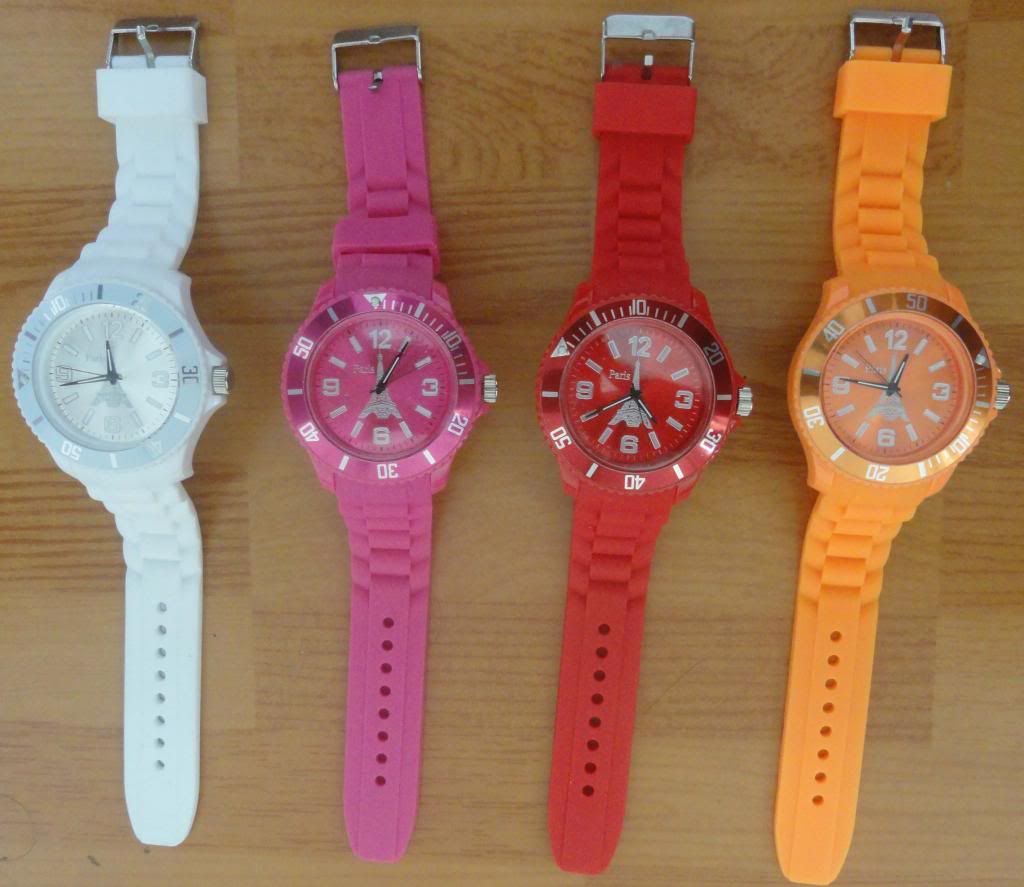 Đồng hồ xách tay Pháp dây cao su siêu bền...nhiều màu. - 1