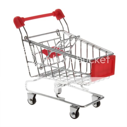 Practical Mini Supermarket Shopping Handcart Pushcart Trolley Utility